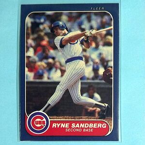 1986 Fleer Chicago CUBS Hall of famer Ryne Sandberg Card #378